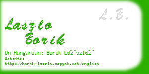 laszlo borik business card